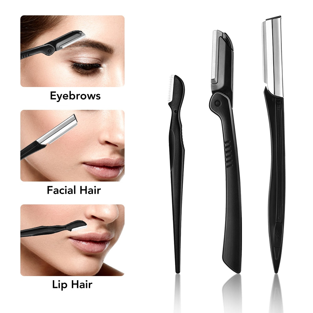11Pcs Professional Eyebrow Trimming Tool Set By Glow Routine